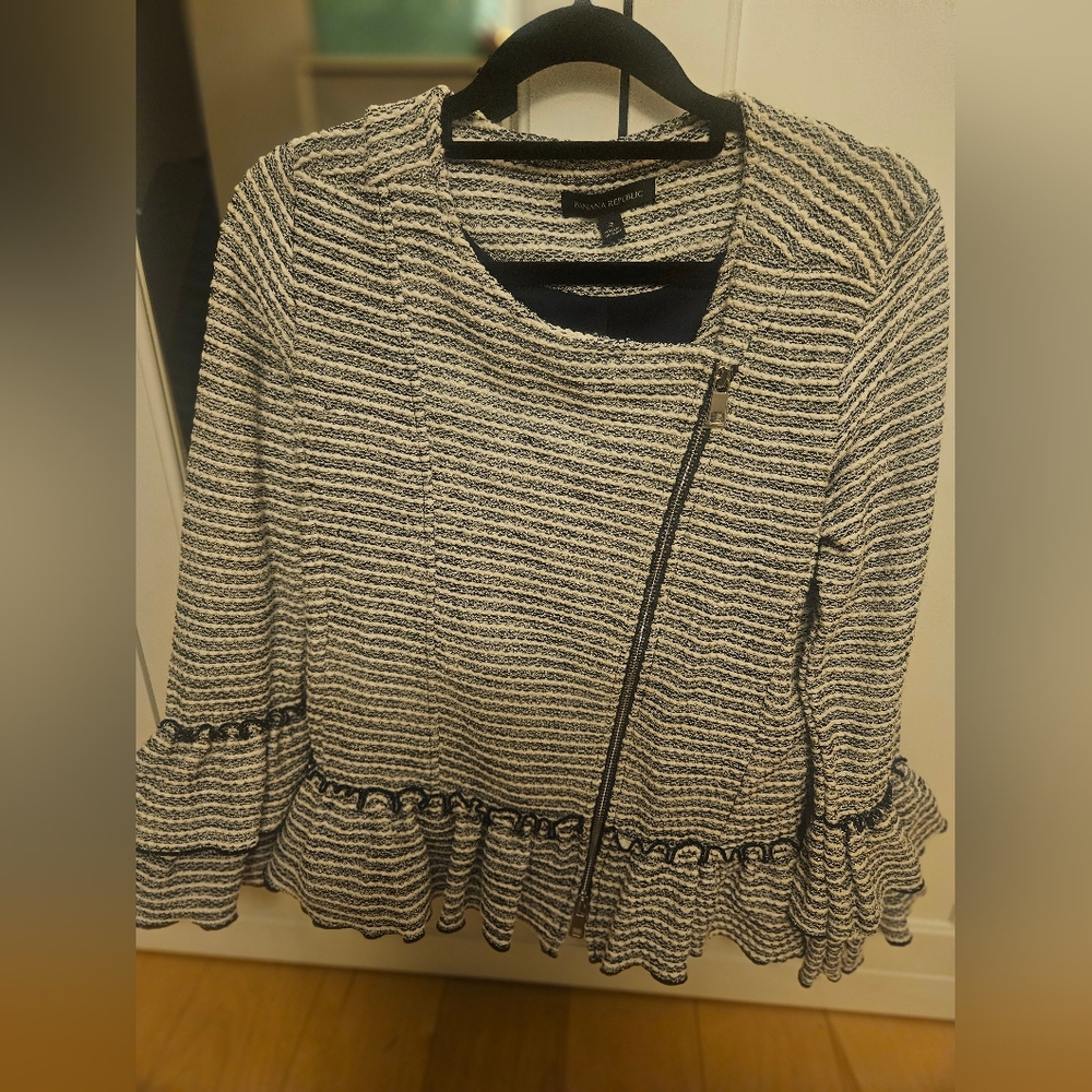 NWOT J.Crew Ruffle Sleeve Knit Jacket - Picture 9 of 9